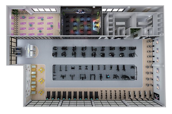 500平方健身房配置方案-广西haobotiyu-好博健身器材有限公司