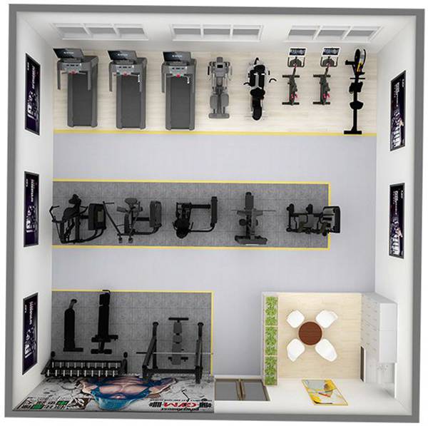 100平方健身房配置方案-广西haobotiyu-好博健身器材有限公司