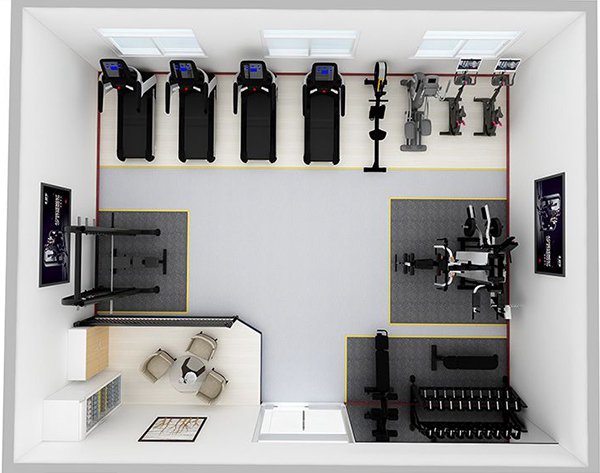 80平方健身房配置方案-广西haobotiyu-好博健身器材有限公司
